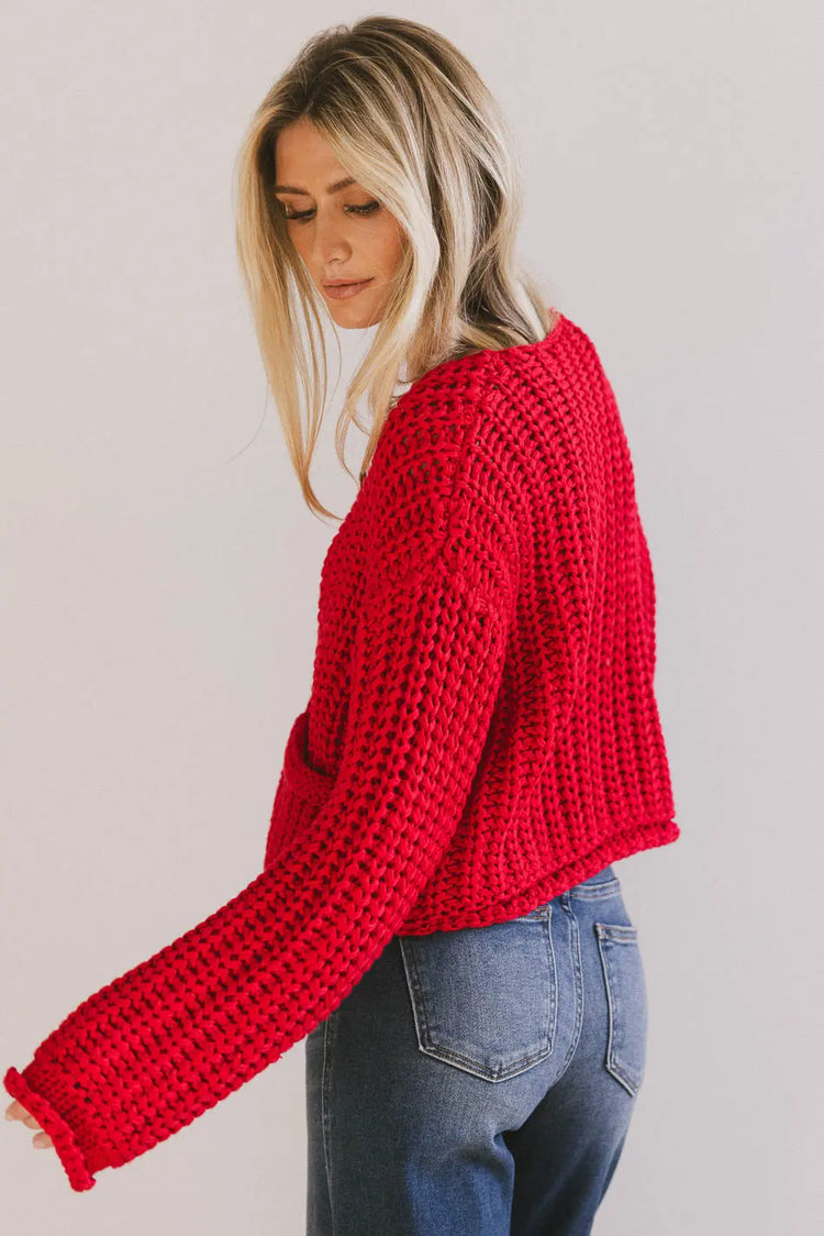 Knit top in red