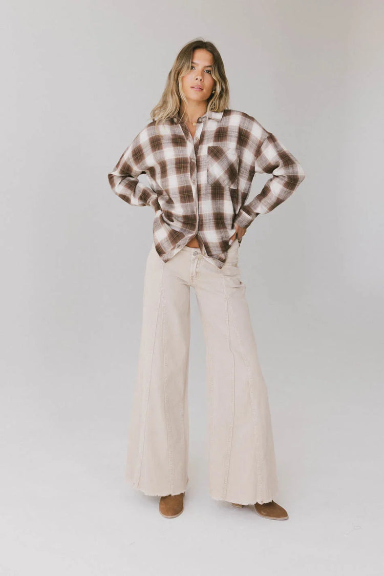 Long sleeves top in brown