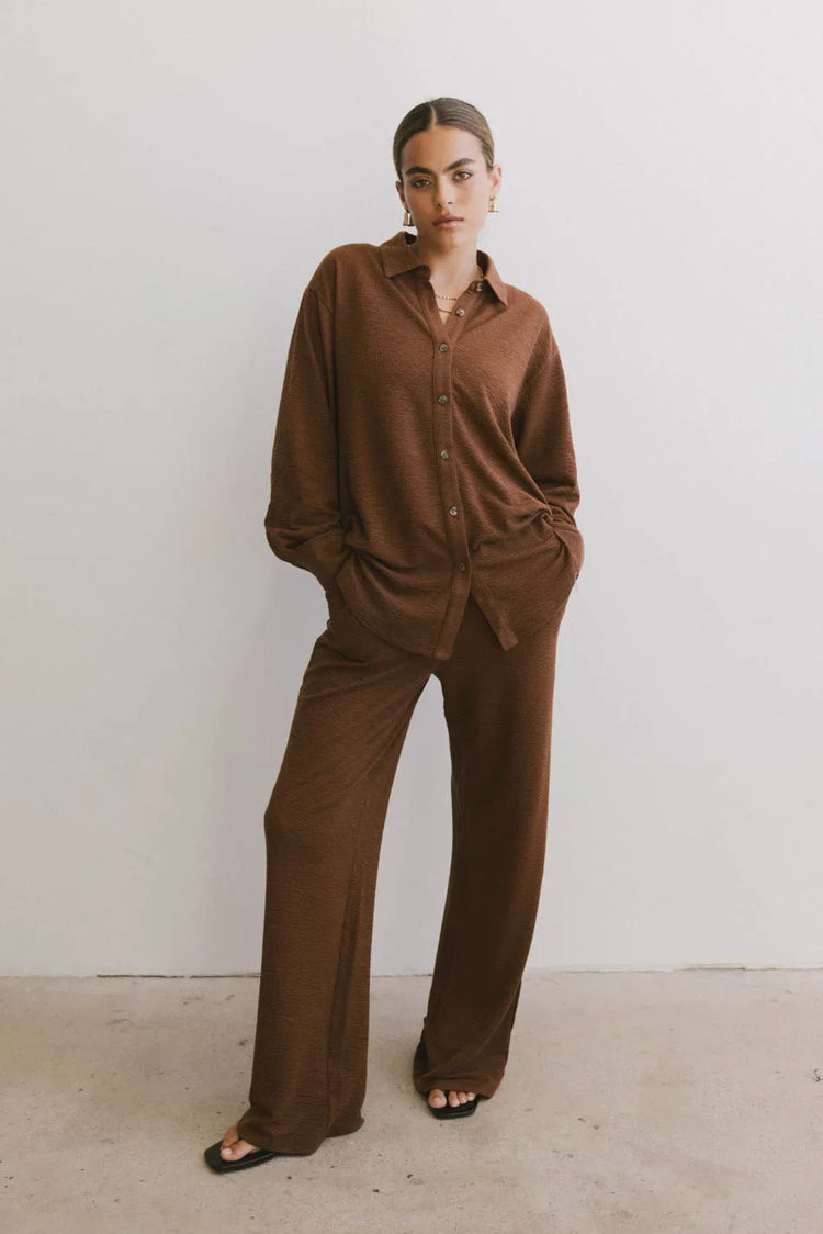 Two hand pockets pants in rust