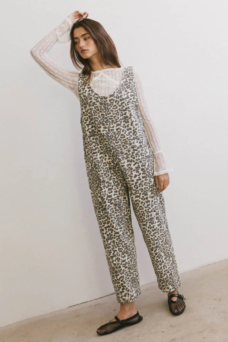 Jumpsuit in leopard print