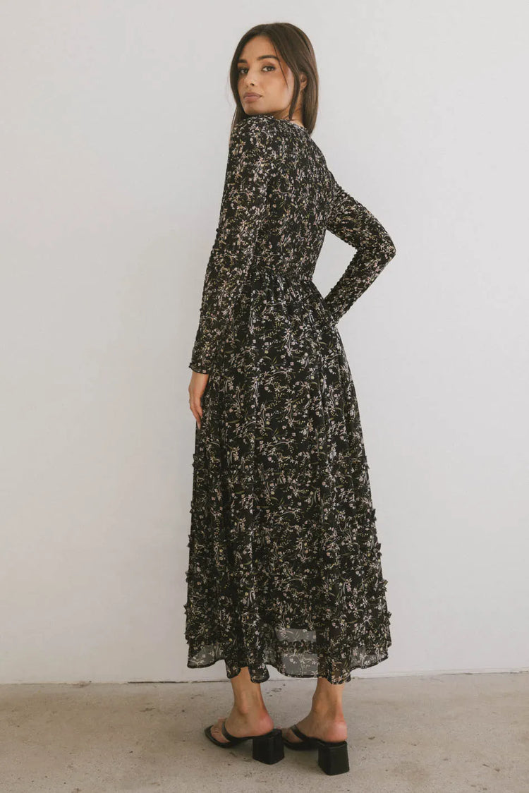 Printed floral maxi dress in multi color