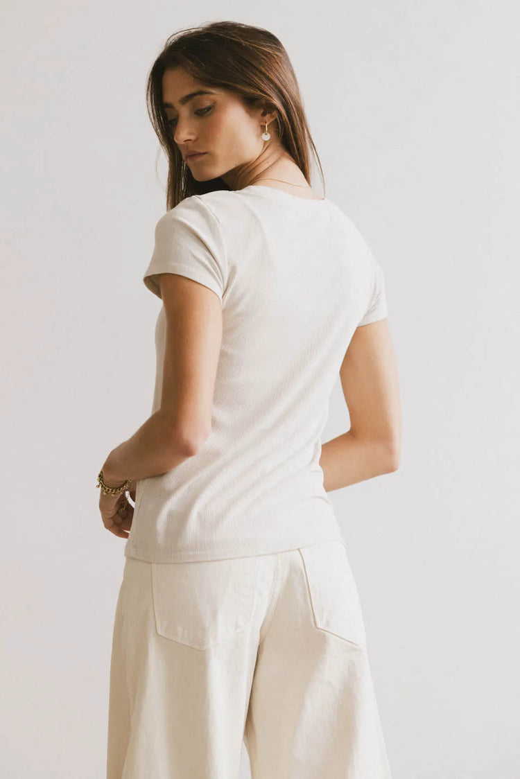 Knit top in ivory