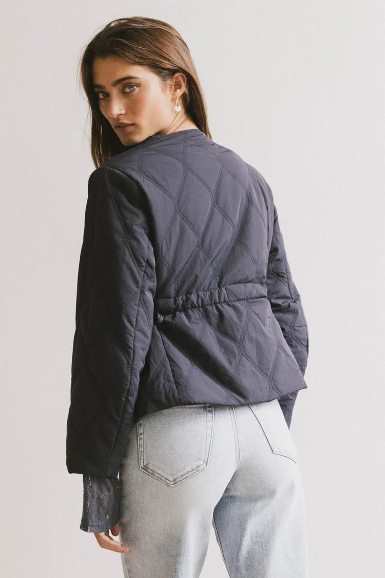 Plain color top in navy
