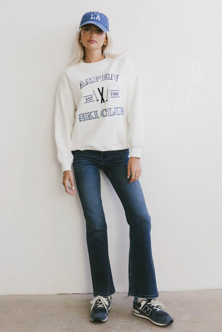 Long sleeves sweater in white