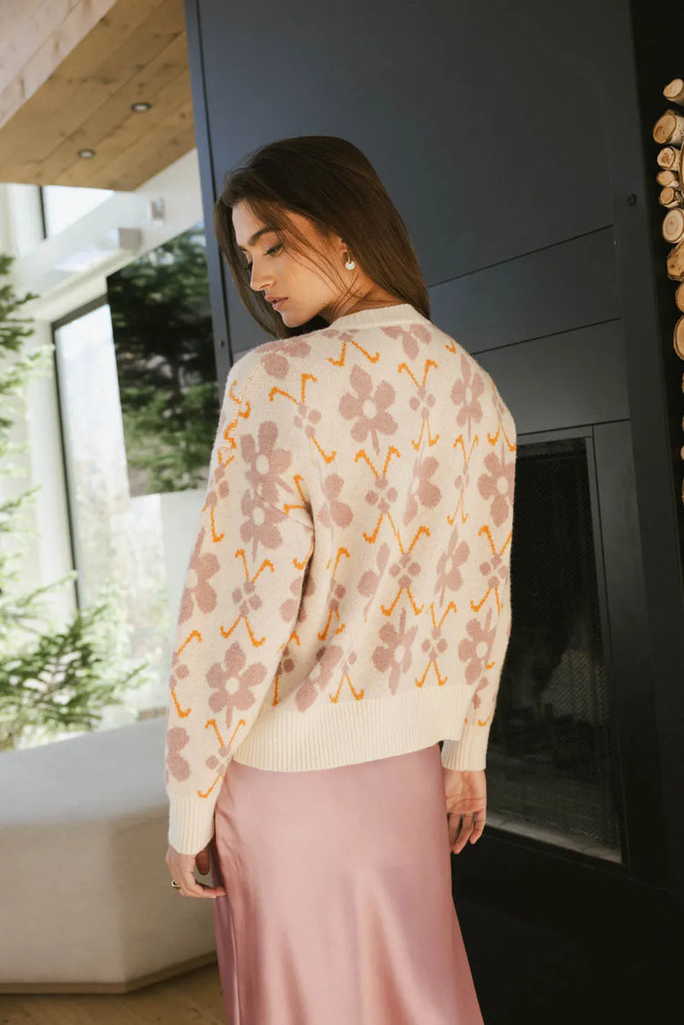 Floral cardigan in pink