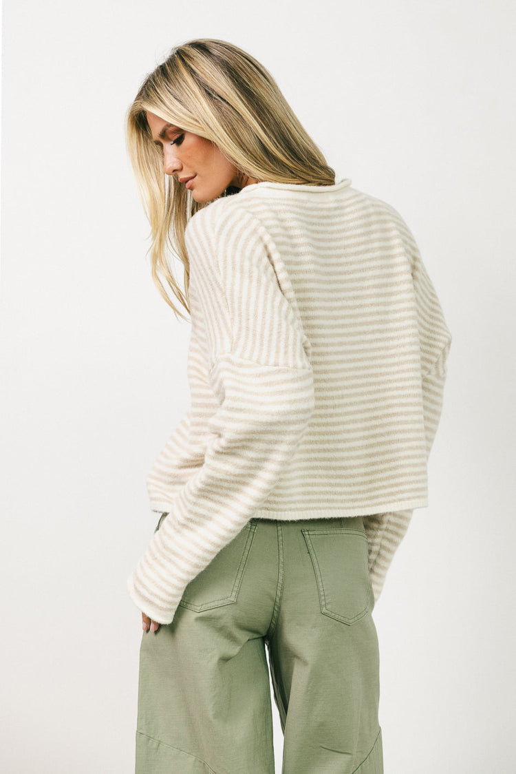 long sleeve striped cardigan