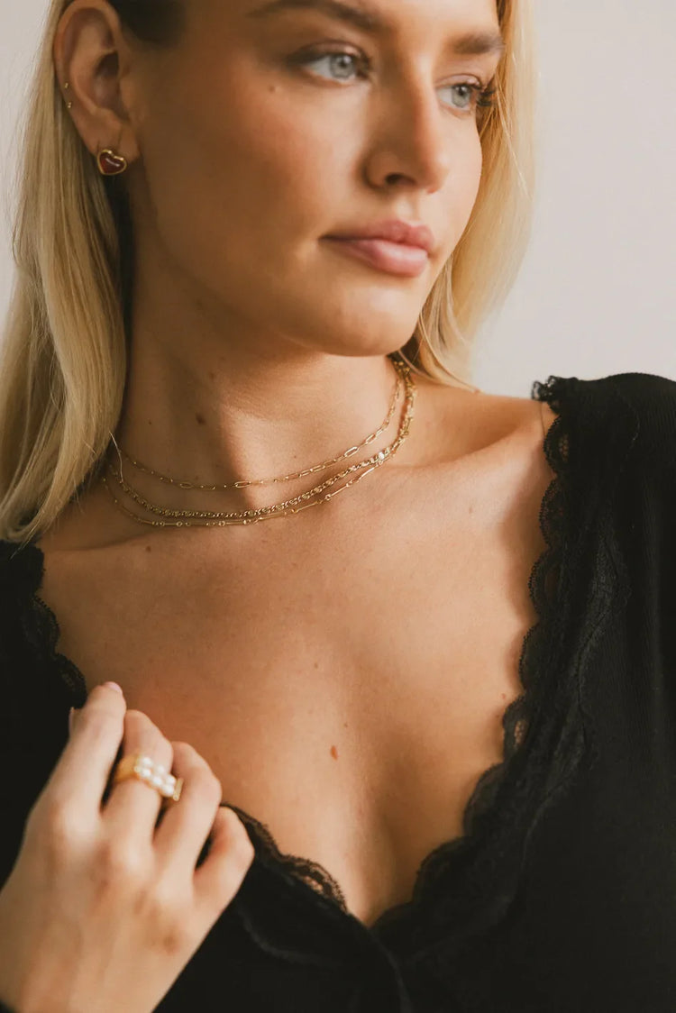Three layered necklace