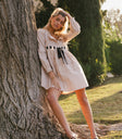 Lace up mini dress