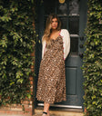 Meradith Leopard Print Midi Dress