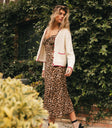 Midi dress in leopard print