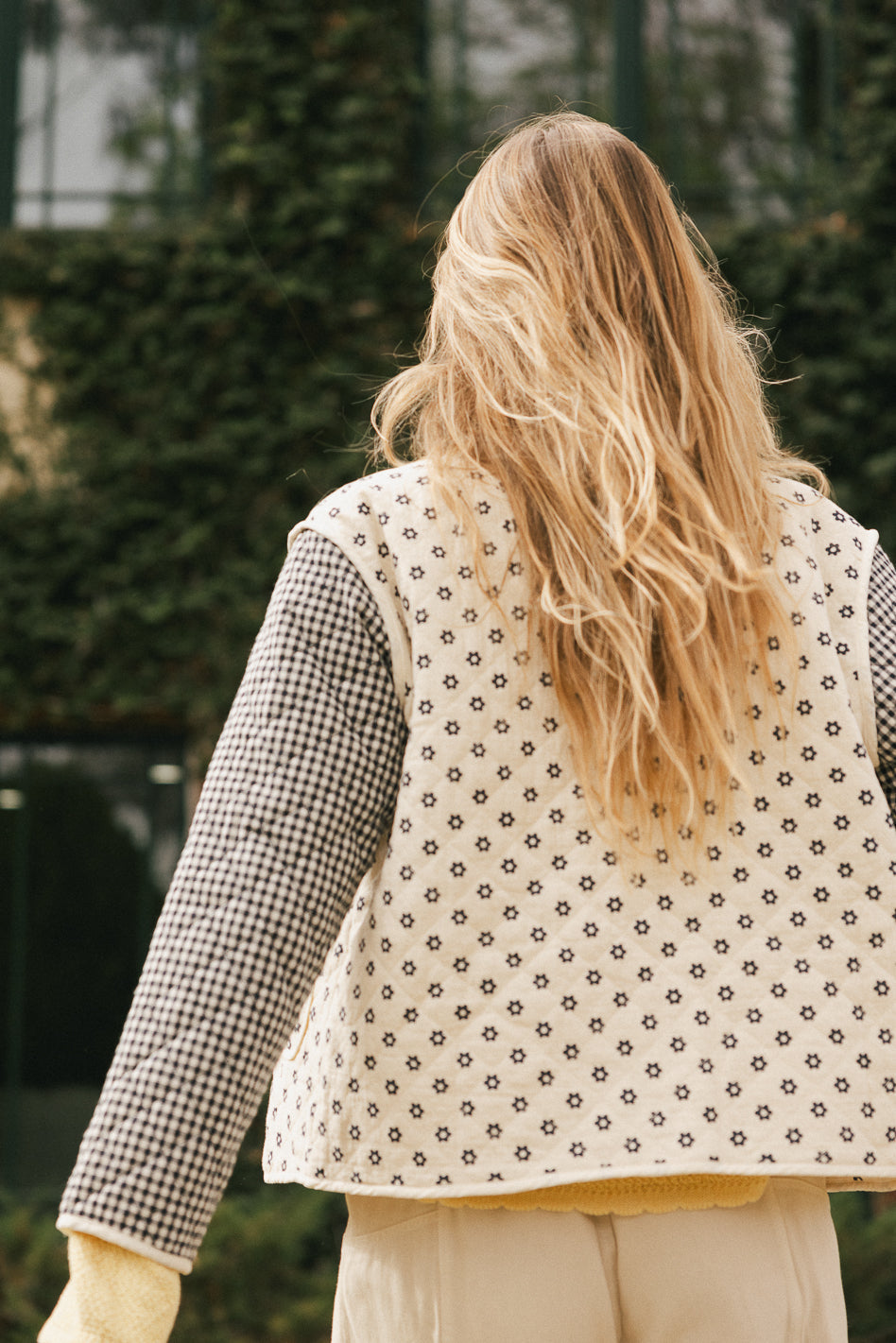Quilted jacket in cream
