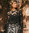 Crocheted top in black