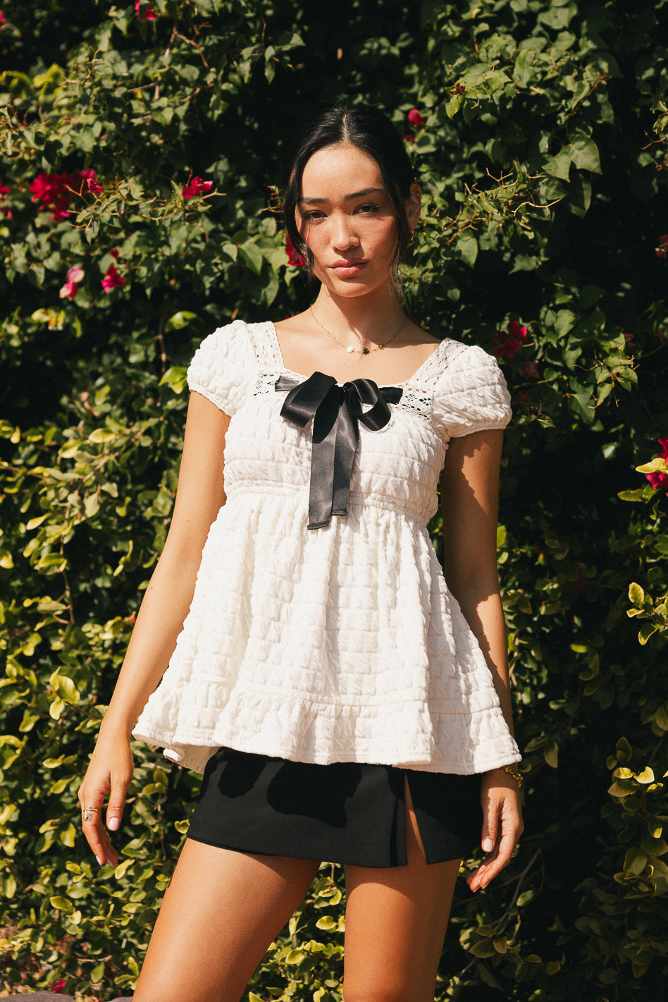 Babydoll style top in white