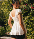 Plain color top in white
