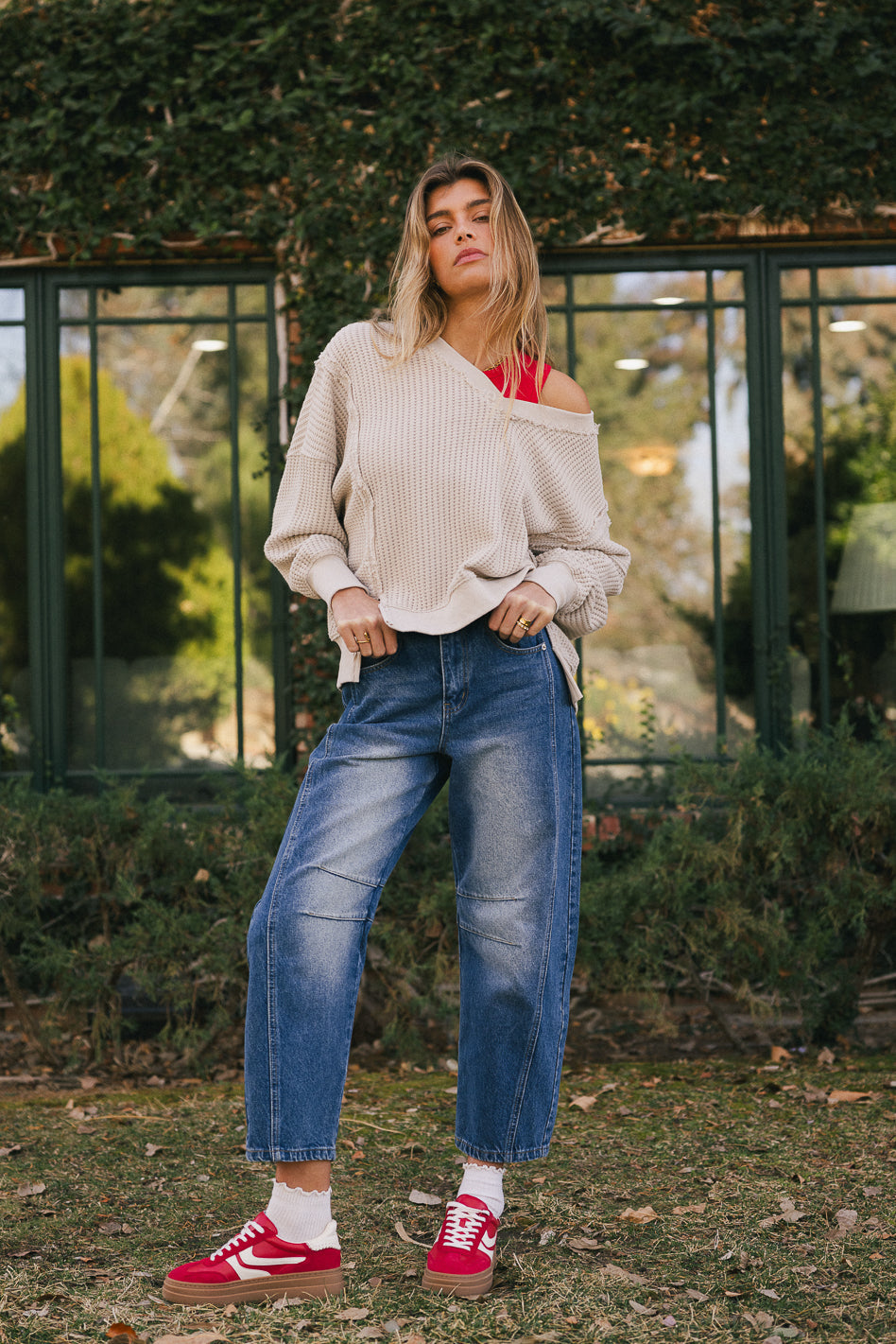 Long sleeves top in tan
