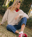 Waffle sweater in tan
