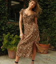 Leopard midi dress