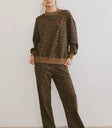 Long sleeves sweatshirt in leopard print