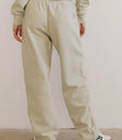 Plain color sweatpants in sage