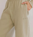 Elastic waist pants in sage