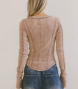 Plain color top in mauve