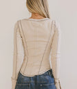 Plain color top in ecru