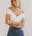 Off shoulder top in white