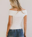 Plain color top in white