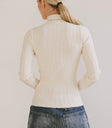 Plain color top in cream
