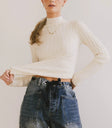 Knit top in cream
