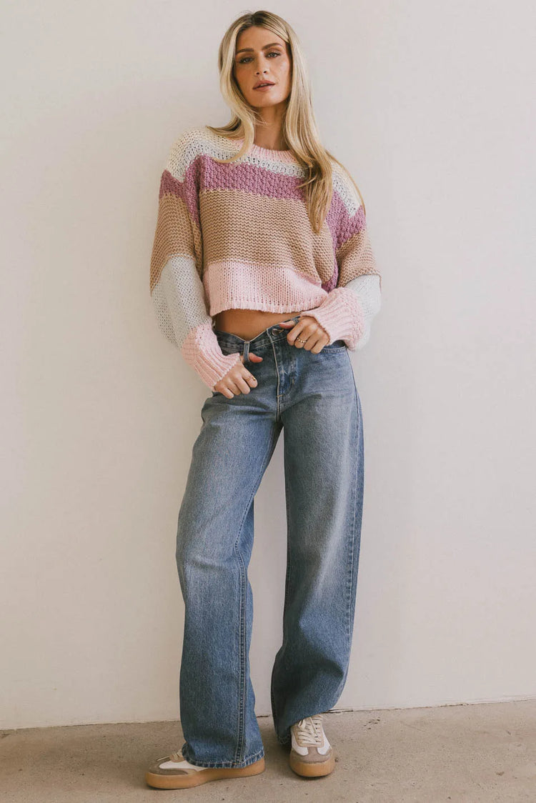Round neck top in pink