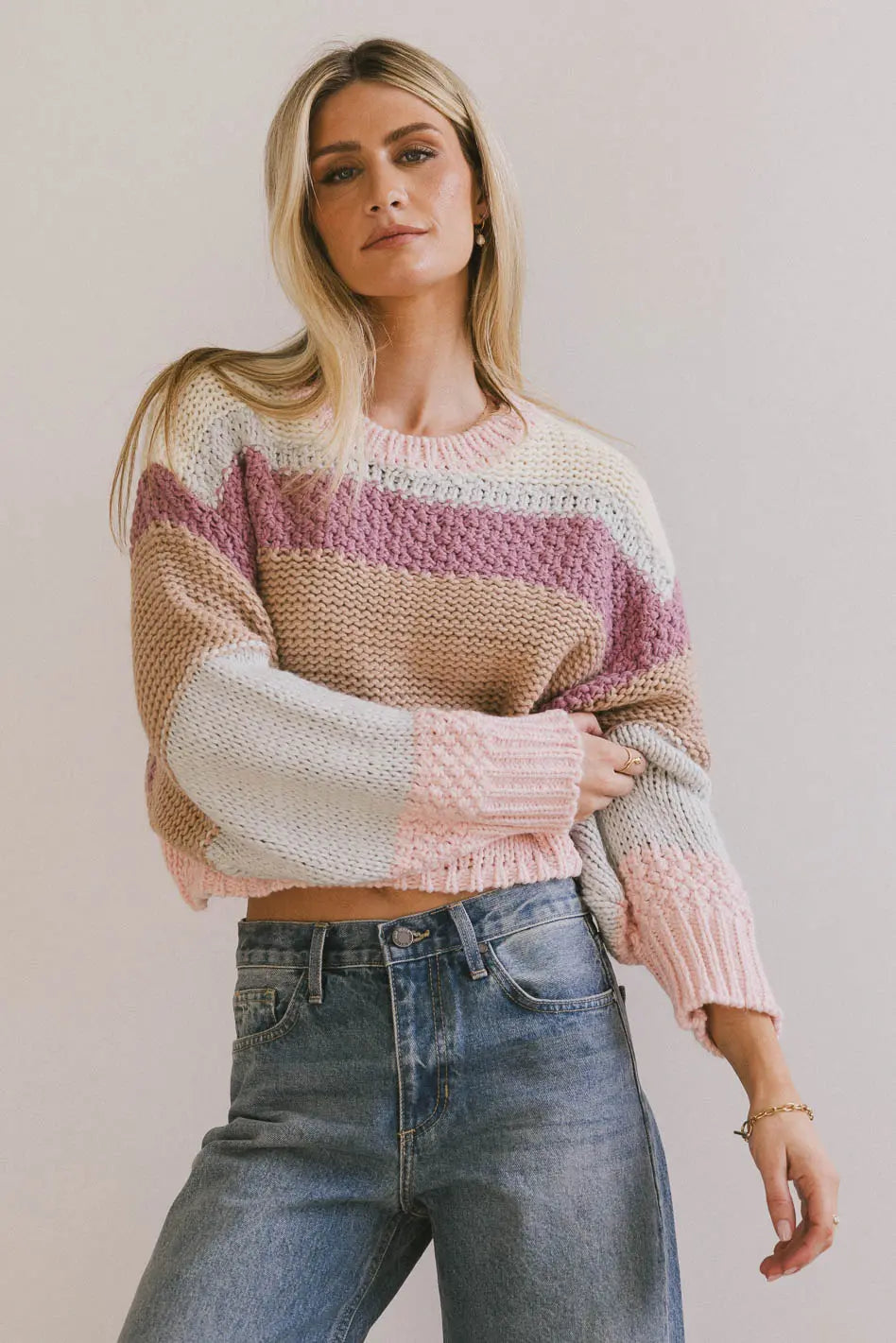 Knit top in pink