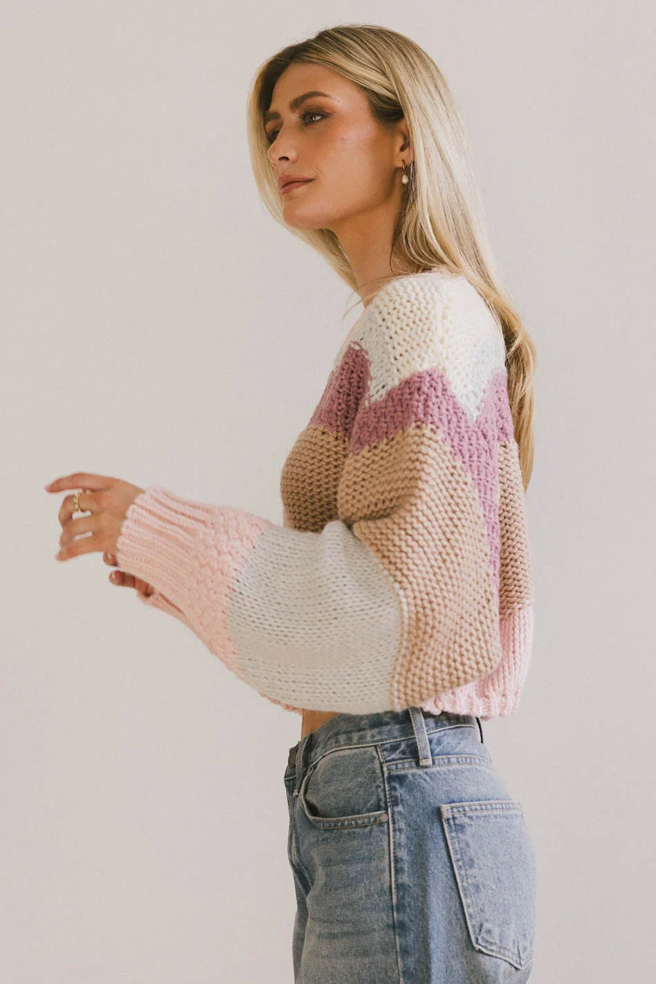Long sleeves top in cream