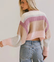 Cropped style top in pink