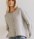 Round neck cardigan in grey