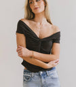 Off shoulder top in black