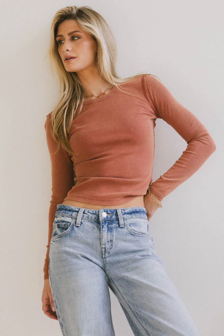 Knit top in red
