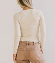 Plain color top in cream