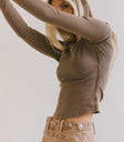 Long sleeves top in charcoal