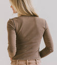 Plain color top in charcoal