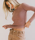 Knit top in berry