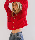 Long sleeves top in red