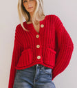 Two side front pockets top in red