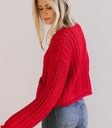 Knit top in red