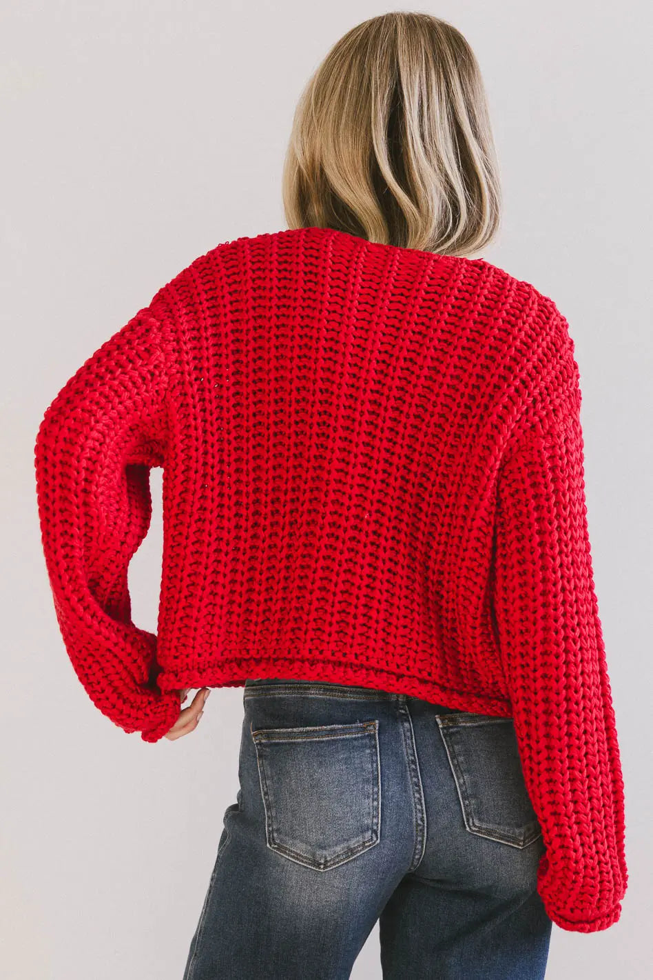 Plain color top in red
