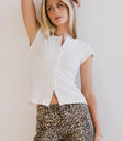Short sleeves top in white