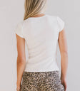 Plain color top in white