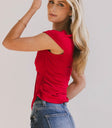 Short sleves top in red