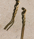 Braided earrings in gold