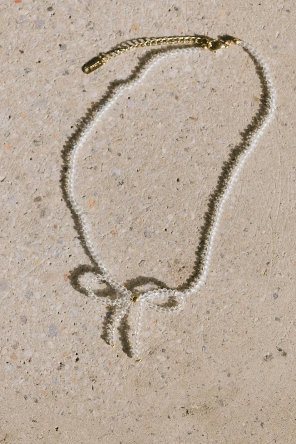White beaded necklace